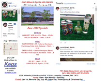 Tablet Screenshot of joeswinesandspirits.com
